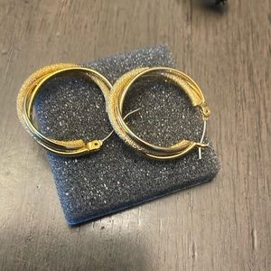 Costume style gold earrings